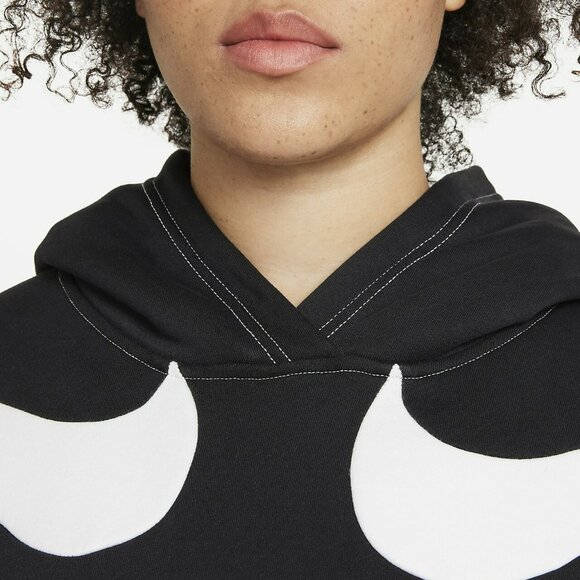 1X PLUS SIZE NIKE Women's hoodie / Black / white sweatshirt DM3313-010  jacket - Picture 3 of 8
